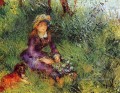 madame avec un Chien Pierre Auguste Renoir